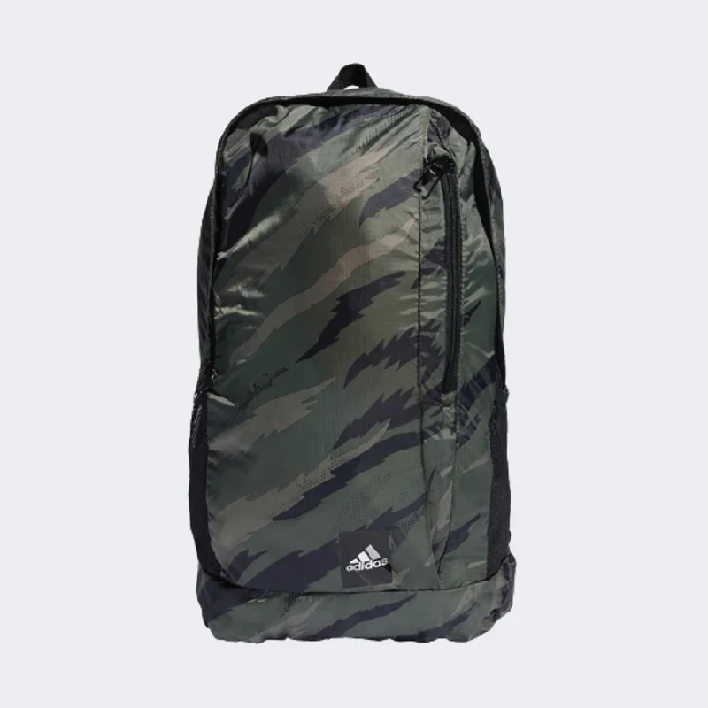 Adidas Packable Backpack Unisex Lifestyle Bag Dark Green