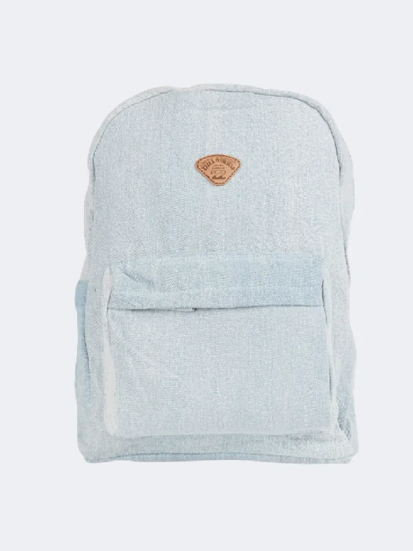 Billabong Schools Out Backpack Women Lifestyle Bag Washed Denim