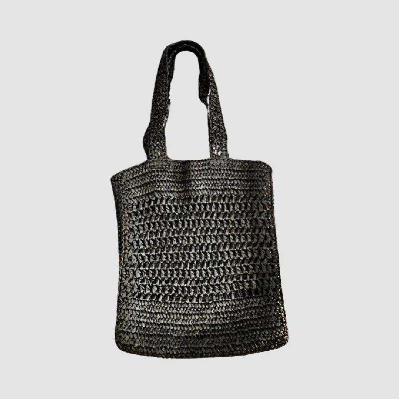 ADORNE KEELY CROCHET TOTE BLACK