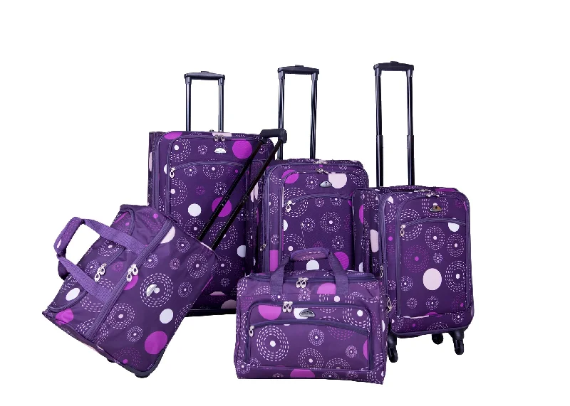 American Flyer Fireworks 5-Piece Spinner Luggage Set