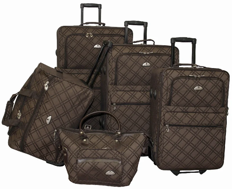 American Flyer Pemberly Buckles 5-Piece Luggage Set