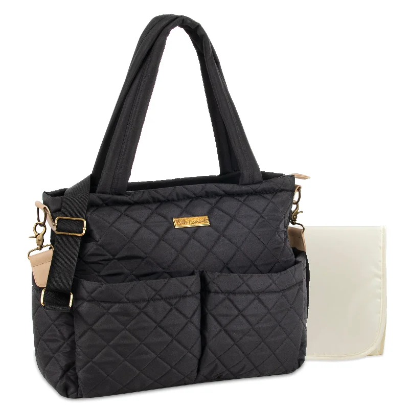 Baby Essentials Quilted Diaper Bag Tote 2 Piece Set