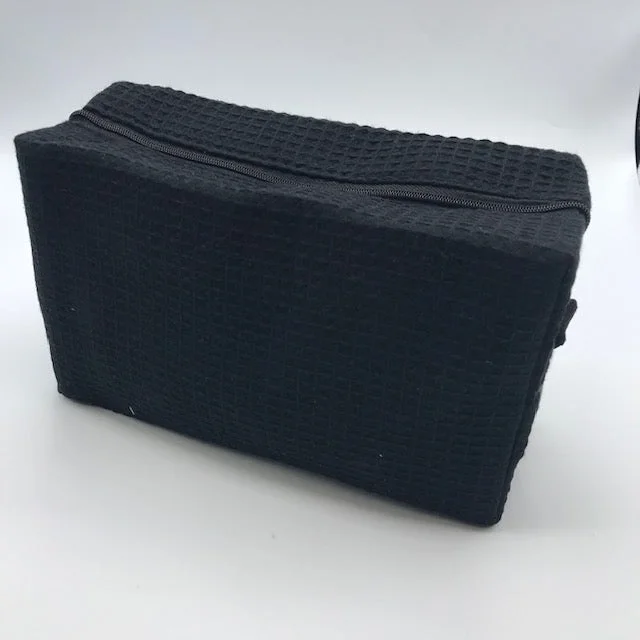 Black Waffle Toiletry Bag