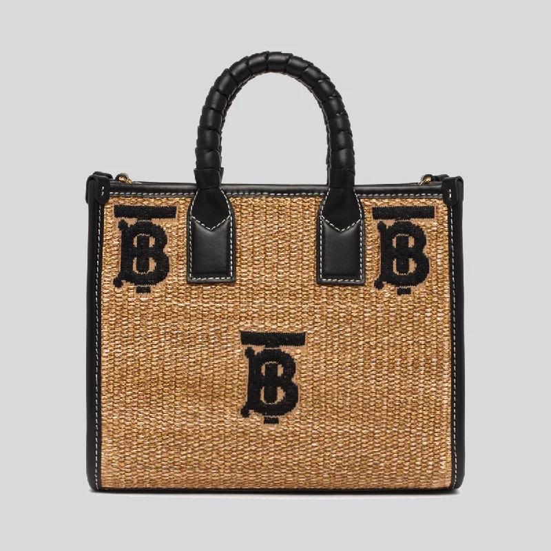 Burberry Mini Freya Tote Natural/Black RS-80661711