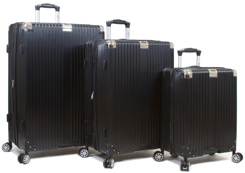 Dejuno Moda Scratch Resistant 3-Piece Hardside Spinner Luggage Set