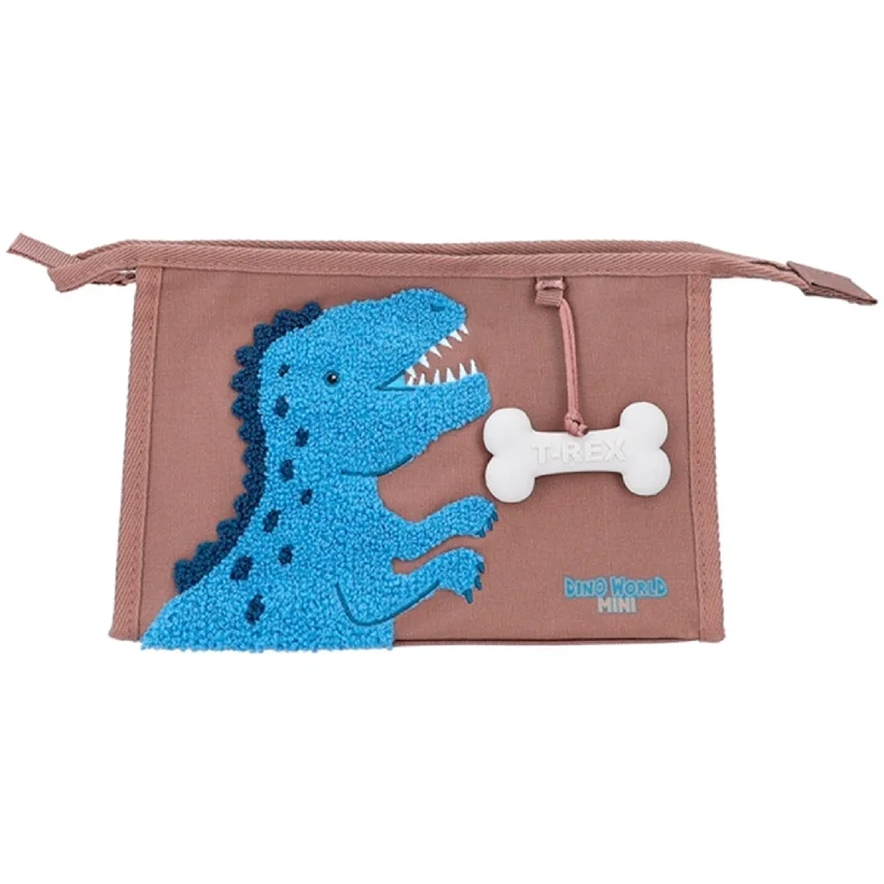 Dino World Washbag Brown Dino Mini