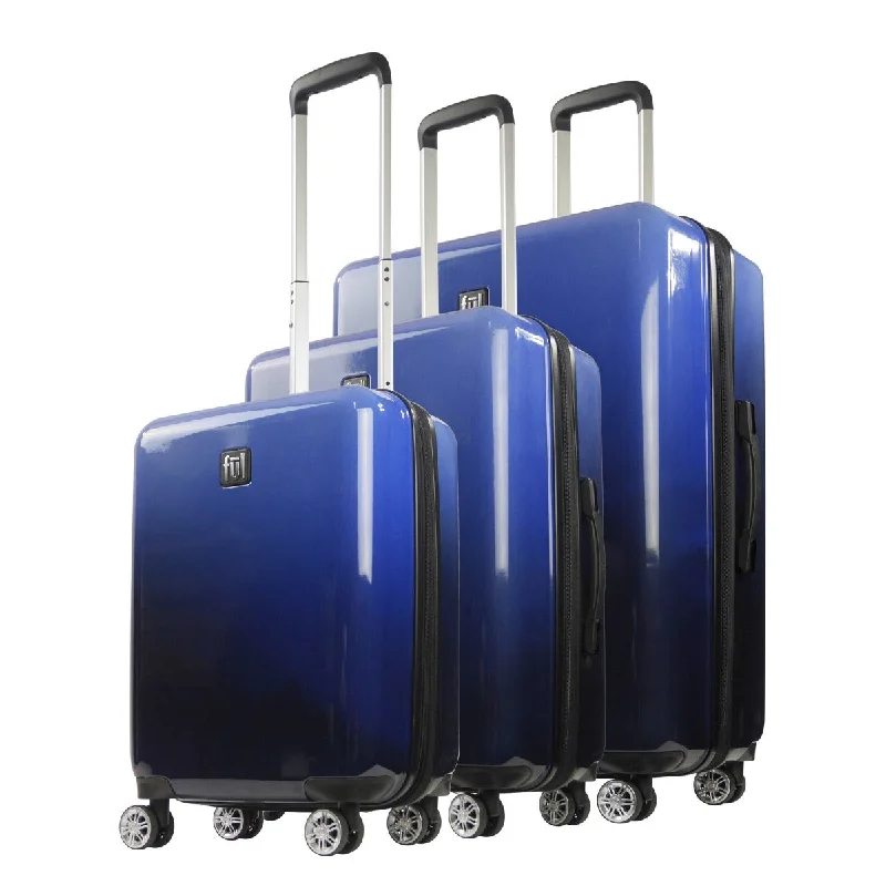 Ful Impulse Ombre Hardside Spinner Luggage 3pc set, Blue