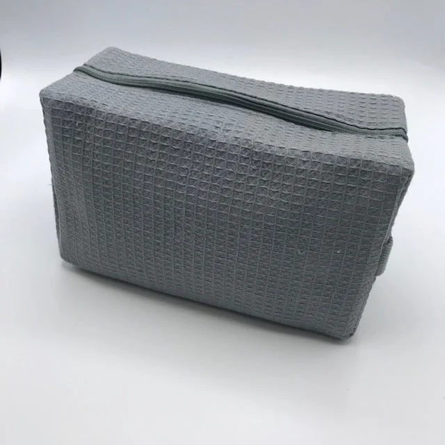 Gray Waffle Toiletry Bag