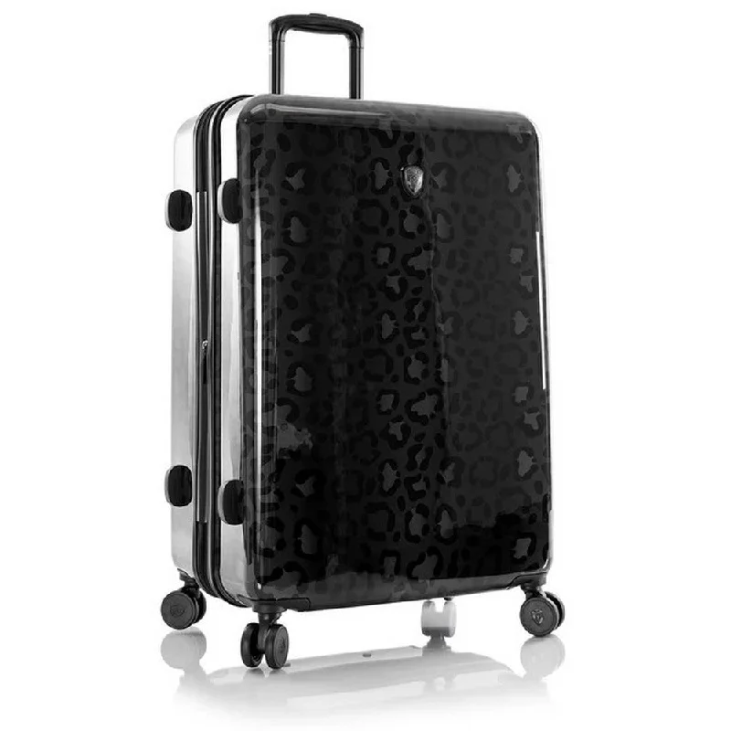 Heys Black Leopard 2 Piece (21”/30”) Hardside Spinner Luggage Set