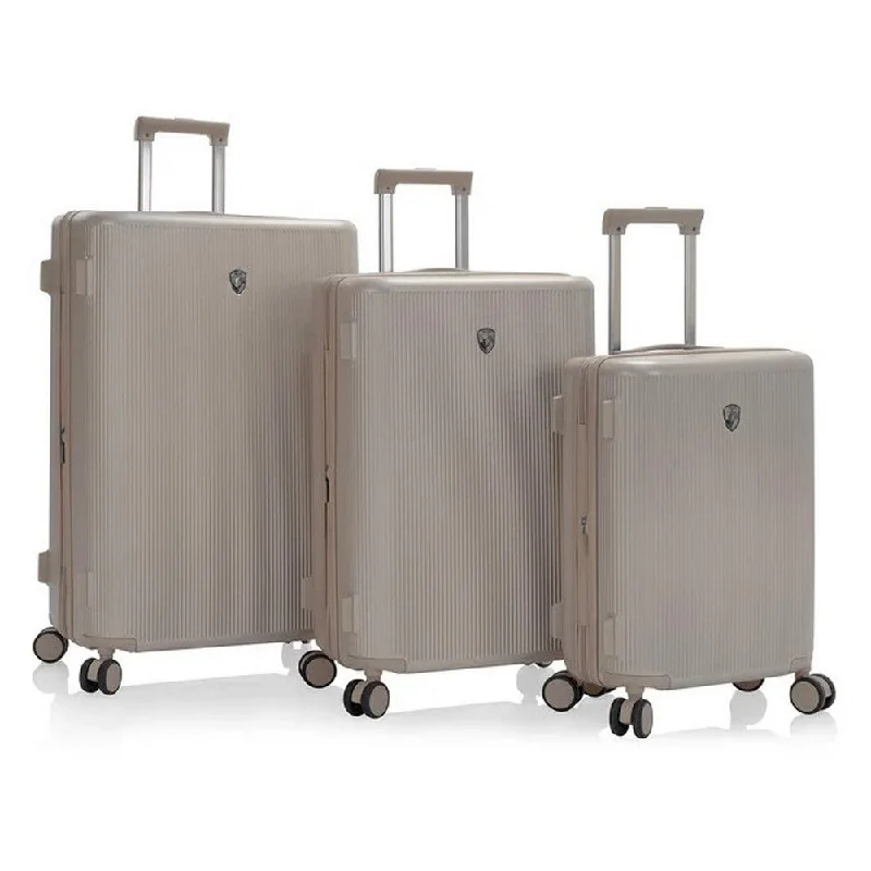 Heys Earth Tones 3 Piece Hardside Spinner Luggage Set