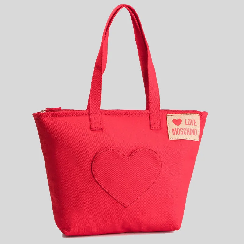 Love Moschino Heart Shopping Tote Bag Red RS-JC4250PP07KG050A