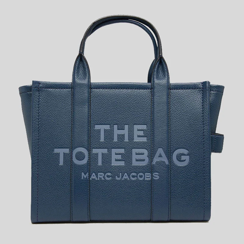 MARC JACOBS The Leather Medium Tote Bag Blue Sea RS-H004L01PF21