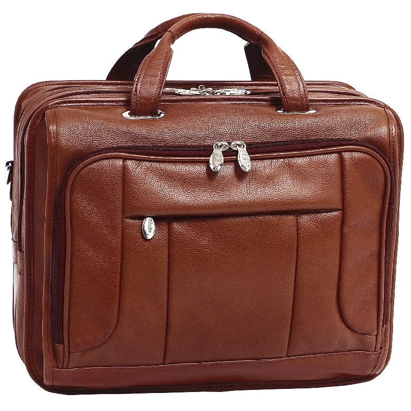 McKlein RIVER WEST 15" Leather Fly-Through Checkpoint-Friendly Laptop Briefcase