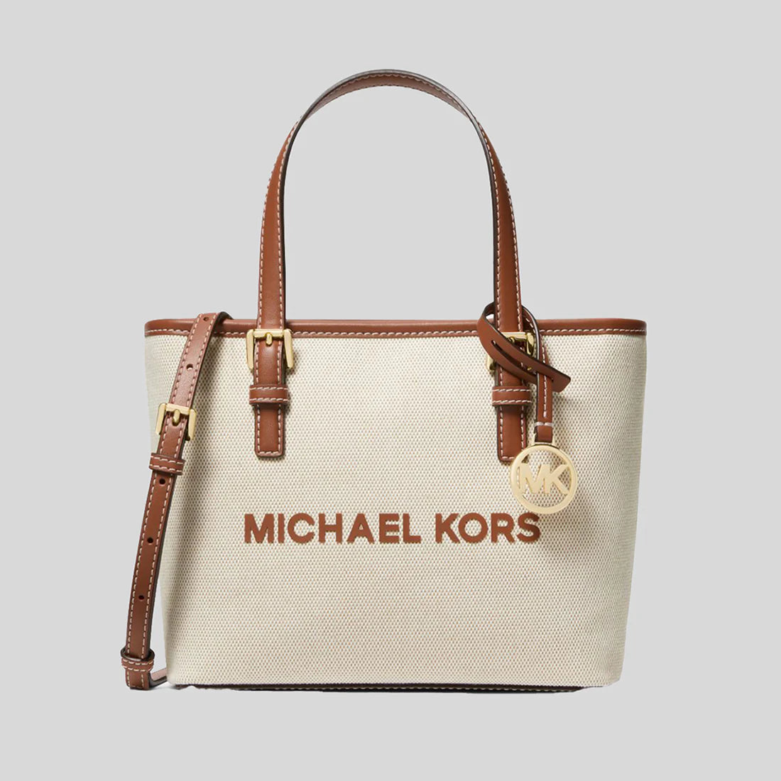 MICHAEL KORS Jet Set Travel Extra-Small Canvas Top-Zip Tote Bag Luggage RS-35S4GTVT0C