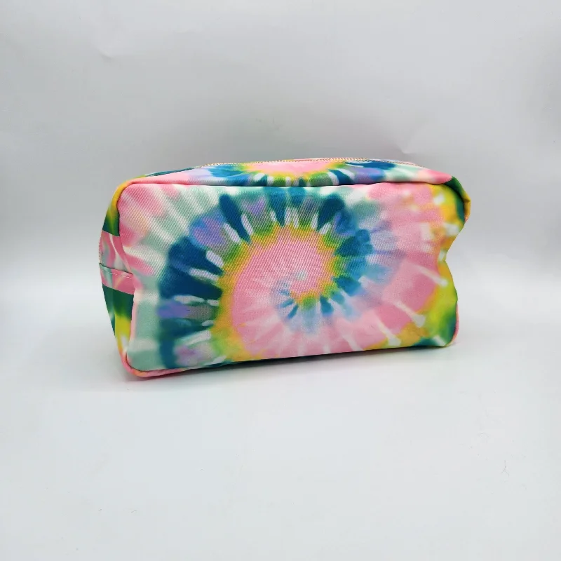 Her luxury suitcases featuring gold locks dazzled at check-in-Pastel Tie Dye Toiletry Pouch