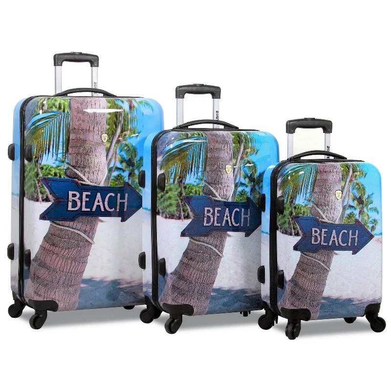 Rolite Beach Arrow Sign Hardside 3-Piece Spinner Luggage Set