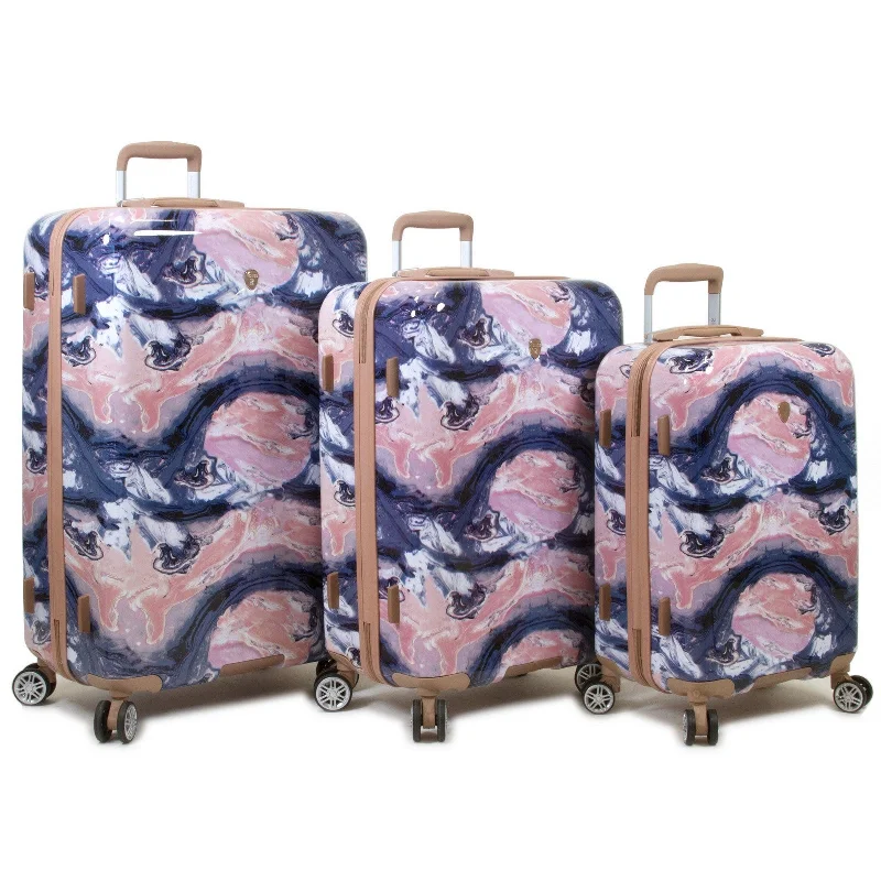 Rolite Marble Hardside 3-Piece Spinner Luggage Set