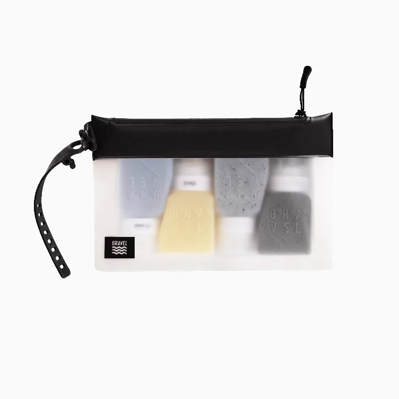 SET | TSA Approved Shower Bag & 4 Bottles