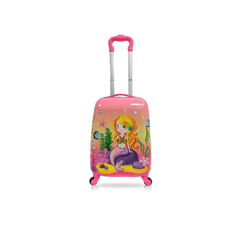 Tucci Italy Kids Goldy Mermaid 2 Piece Hardside Luggage Set