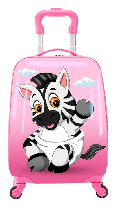 Tucci Italy Kids Lil' Zebra 2 Piece Hardside Luggage Set