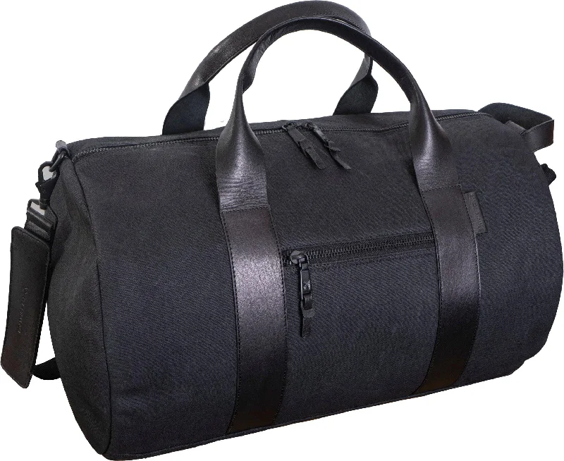 Voyager 21" Waxed Canvas Duffel - Black