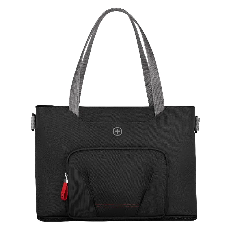 Wenger, Motion Deluxe, 15.6 Inches Laptop Tote Bag, 19 liters, Black, Women Work Case, Swiss Designed