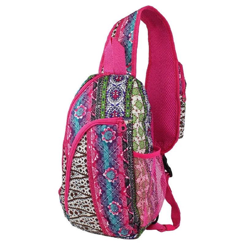 World Traveler Boho 14" Sling Crossbody Backpack Bag - Bohemian