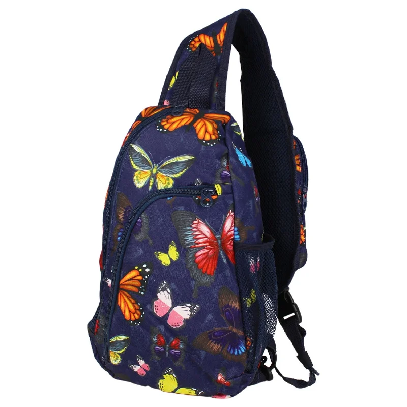 World Traveler Butterfly 14" Sling Crossbody Backpack Bag