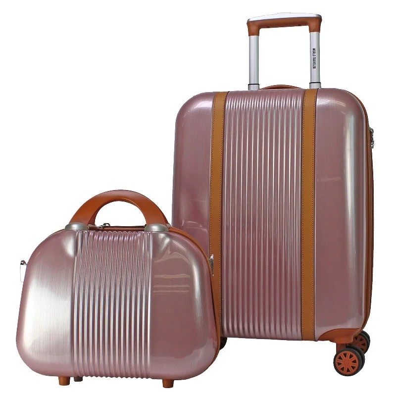 World Traveler Classique Lightweight Spinner 2-Piece Luggage Set - Rose Gold